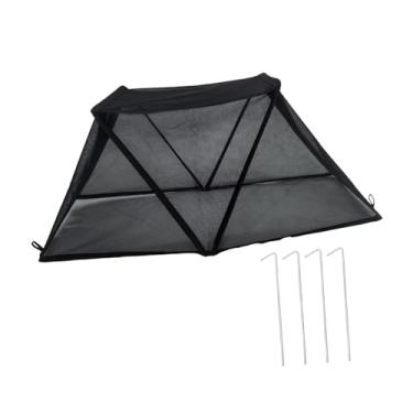 Imagem de ＡＷＨＡＯ Tenda de sombra para plantas de jardim com estacas, rede de cobertura para plantas, gaiola para pátio, área externa, Preto