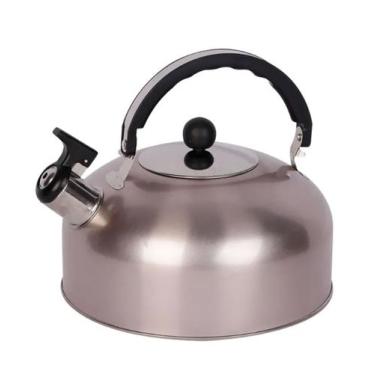 Imagem de Chaleira Inoxidável Bule 2,5L Ferver Água Cor Champagne - Wellmix