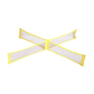 Imagem de Dynwave Rede de vôlei e badminton de 4 vias, equipamento esportivo para atividades ao ar livre, fácil instalação, jogo de vôlei profissional de quatro, 2 Metros X 0.3