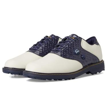 Imagem de Reebok Tênis de golfe unissex adulto Og Pump, Azul marinho/giz/amarelo, 13 Women/11.5 Men