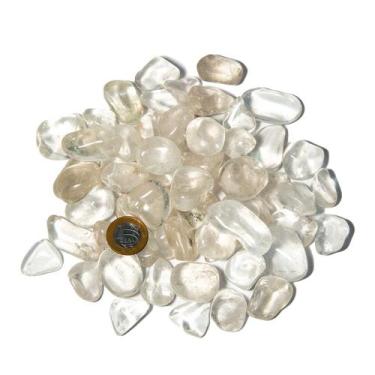Imagem de 3 kg Cristal Transparente Rolado Pedra M 20 a 35mm Tipo A - Atacado