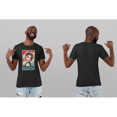 Imagem de Camiseta blusa madonna unissex algodão turne - ELSA NAVES, Preto, G