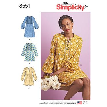 Imagem de Simplicity Vestido feminino Misses e padrões de costura túnica, tamanhos 12-20