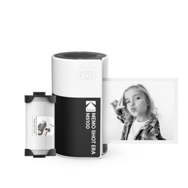 Imagem de KODAK Memo Shot ERA Kids Câmera digital instantânea e impressora de etiquetas fotográficas - branca (câmera com 1 rolo de cartucho de etiqueta de um toque)