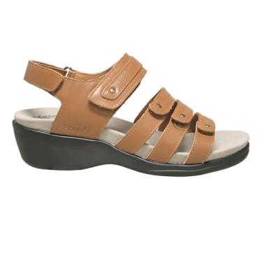 Imagem de Propet Sandália feminina casual Ainsley com fecho de velcro, casual, preta, Castanho, 8.5 Wide