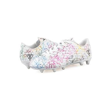 Imagem de Vizari Chuteiras Zodiac para meninos e meninas | Tênis de futebol leve e durável com sola de TPU moldado | Chuteiras jovens com fecho de cadarço seguro para máxima tração e desempenho, Branco, 18