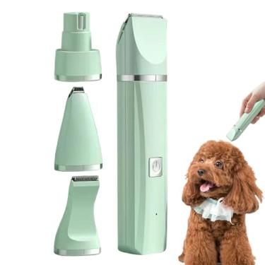 Imagem de Aparadores Para Cães | Aparelho para Patas | Ferramenta Elétrica Sem Fio 4 em 1 com Tesoura Silenciosa e Aparelho para Pelagem, Orelhas, Olhos e Rosto para Gatos e Cães