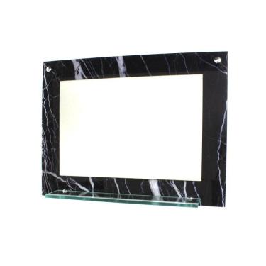Imagem de Espelho Banheiro Com Prateleira 60Cm X 45Cm Mármore Preto