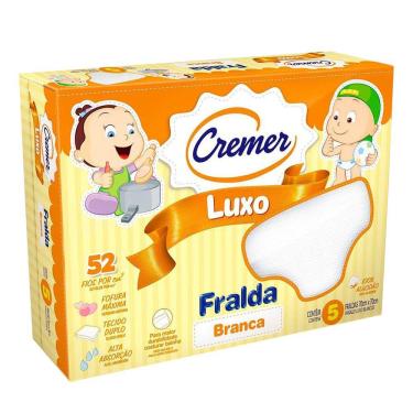 Imagem de Fralda Cremer Luxo Pano com 5 Fraldas