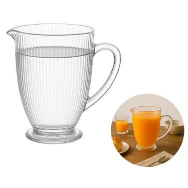 Imagem de Jarra Para Suco Vidro Canelado Grosso 1,3 Litros Moderno 1 Un - Lehavi