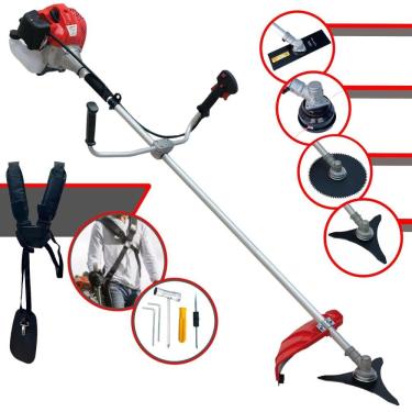 Imagem de Roçadeira Lateral Multifuncional Anmax CG520P-TB À Gasolina Motor 2 Tempos 2,2HP 52cc 10.000rpm Kit Extra de Faca 3 Pontas e Faca 40 Dentes de Vídea
