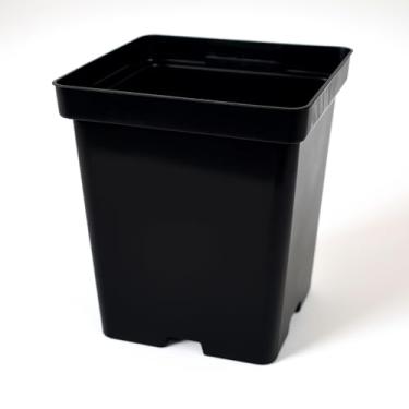 Imagem de Kit 50 Vasos Quadrados Tamanho 12 Modelo 9x10cm de 550ml Plástico para Suculentas e Jardim