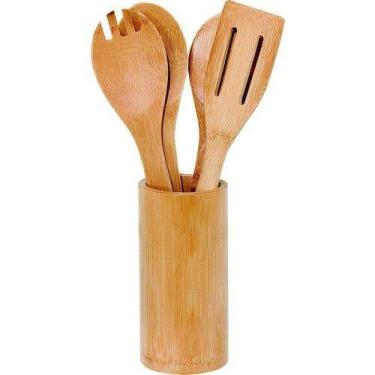 Imagem de Kit De Utensílios Ecokitchen Bambu 5 Peças - Mimo Style
