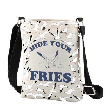 Imagem de CMNIM Bolsa tiracolo Seagull Hide Your Fries Seagull Gift Seagull Lover Gift Bird Themed Crossbody Bag Seagull Shoulder Bag, 2574 Gaivota C, Transversal