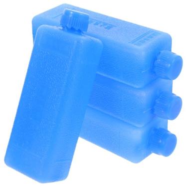 Imagem de BESPORTBLE 4 pacotes de gelo reutilizáveis para refrigerador: Recipiente de gelo preenchível para refrigeradores, pacotes de freezer para almoço 0,50 x 4,00 cm
