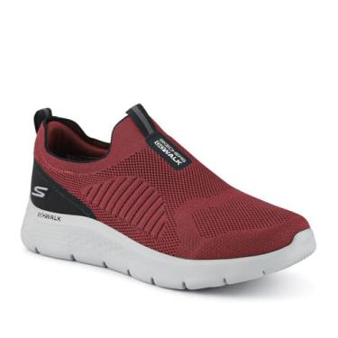 Imagem de Skechers Tênis masculino Go Walk Flex-Peerless, Vermelho/preto, 42
