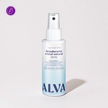 Imagem de Desodorante Spray Cristal Natural Sem Perfume Vegano 120ml  Alva Perso