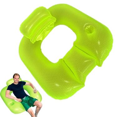 Imagem de Espreguiçadeira inflável para piscina | espreguiçadeira inflável para adultos | Cama relaxante com encosto, colchão de clima quente para homens, mulheres, família, amigos