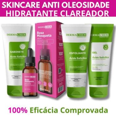 Imagem de Kit Skincare Anti Oleosidade e Acne, Sérum Rosa Mosqueta Ultra Hidrata