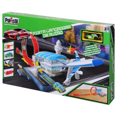 Imagem de Pista com Veículo Miniatura e Lançador de Avião - Polistil