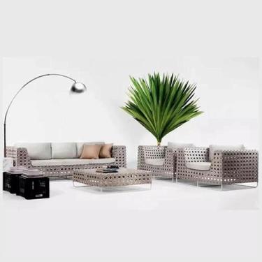 Imagem de Jogo Conjunto de Sofá Fúcsia Completo com Poltronas Área Externa e Int