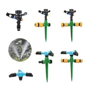 Imagem de Suprimentos de jardim Garden Watering Rotating Sprinkler With Support 360 Degrees Lawn Farm Rocker Sprinkler Irrigation Water Nozzle Bico(I)