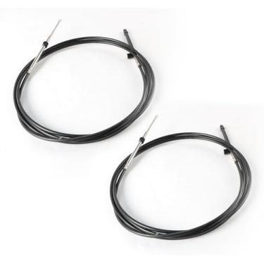 Imagem de SleYuYir Cabos de controle de mudança e acelerador de barco de 5,5 m, conjunto de cabos remotos 600A Gen I, compatível com motores de popa Mercury MerCruiser Marine Force, substitui CC17918 (pacote