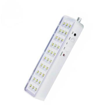 Imagem de Lâmpada de emergência de 30 ou 60 leds recarregável com luz branca de dupla voltagem (30 LEDS-3 pçs)