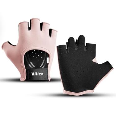 Imagem de Luvas de treino leves para mulheres e homens, luvas respiráveis e leves, luvas de ginástica com alça ajustável para malhar, luva antiderrapante de microfibra para halterofilismo, acessórios de