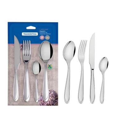 Imagem de Faqueiro Laguna Tramontina 16 Peças Jogo De Talheres Em Aço Inox, Inox