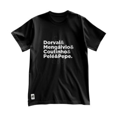 Imagem de Camiseta Santos Masculina Zé Carretilha Lendas, Preto, G