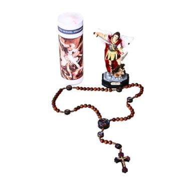 Imagem de Kit Quaresma de São Miguel Arcanjo Imagem Vela Terço