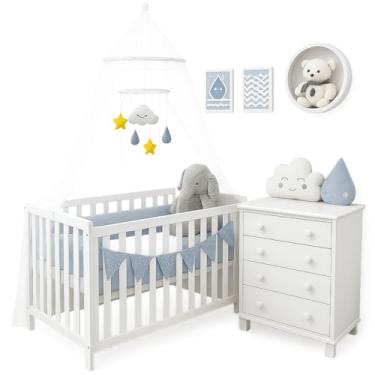 Imagem de Crianças cama lace mosquiteiro net, portátil crianças cama net(Branco)