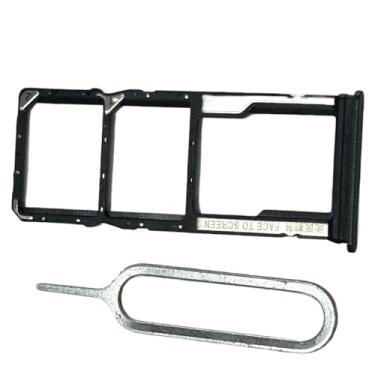 Imagem de zhxchzhi Bandeja de cartão SIM dupla OEM Slot + pino compatível com Xiaomi Poco C65 peças pretas