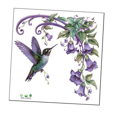 Imagem de Bothyi Adesivo de parede de pássaros e flores, mural autoadesivo, removível e adesivo para escritório, hotel, festa interna, escola, banheiro, jardim