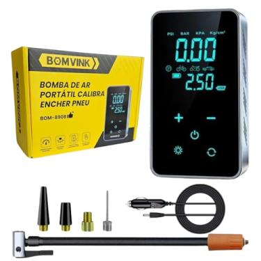 Imagem de Calibrador Digital Power Bank Integrado e Lanterna LED, Compressor de Ar Inflador Portátil P/Carros, Motos, Bicicletas, Encher Bolas, Colchão, Inflavéis, Ferramenta Multiuso Veículos e Uso Doméstico