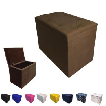 Imagem de Puff Bau Retangular Organizador Decorativo - Realizar