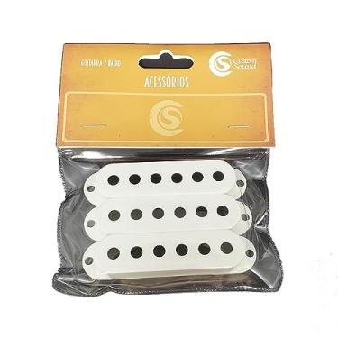 Imagem de Capa captador single branco para stratocaster 3 unidades