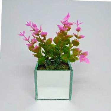 Imagem de Folhas de Eucalipto com Vaso Espelhado - Decor, Rosa