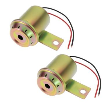 Imagem de Briny River 2 peças de buzina de metal para carro de 12 V, campainha de alerta de tom de aviso, adequada para marcha de ré e aviso de transeuntes de carro