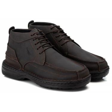 Imagem de Bota Masculina Anti Stress Couro Rústico Confort Jvmarc 8004 - Ranster