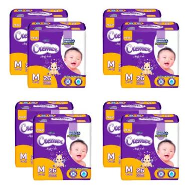 Imagem de Kit Fralda Cremer Jumbinho - Tam M - 208 fraldas/ tiras - OFERTA