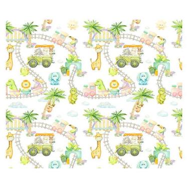 Imagem de Papel de Parede Adesivo Infantil Safari Floresta Bebe Quarto - 483pcm 