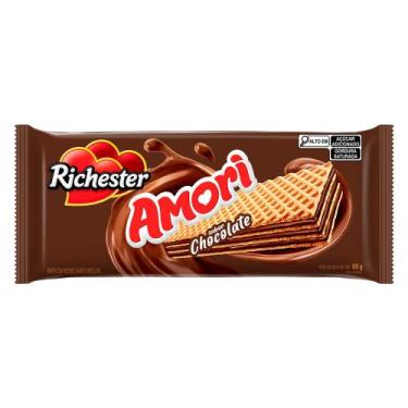 Imagem de Biscoito Wafer Richester Amori Sabor Chocolate 80g