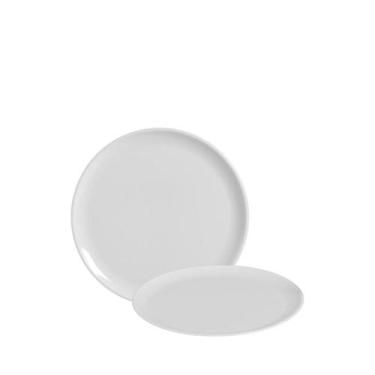Imagem de Bandeja Prato Redondo Servir Bolo Linha Festa Branco 320Mm - Três Triâ