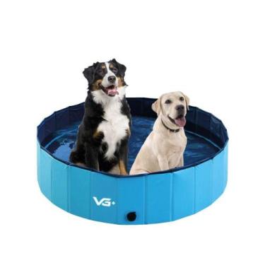 Imagem de Piscina Para Cachorro Pets Dobrável Lisa Azul Vg+ - VG Plus