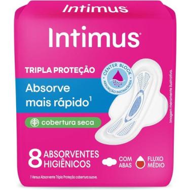 Imagem de Kit c/ 2 Intimus Absorvente Tripla Protecao Seca C/Abas- 8