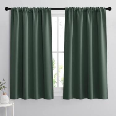Imagem de Cortinas RYB HOME Room Darkening 45 cm de comprimento verde escuro x2