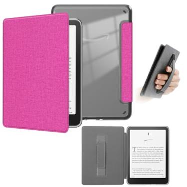 Imagem de Yzlvigrous Capa para Kindle Paperwhite Signature Edition 12ª Geração 2024 (SA569P), Capa de 7 Polegadas com Sistema de Hibernação/Fechamento Magnético, Parte Traseira Transparente