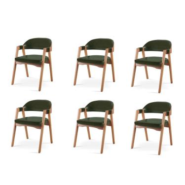 Imagem de Kit 6 Cadeiras para Mesa de Jantar Gaia Verde